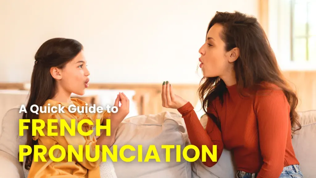 Two women practising French pronunciation in conversation.
